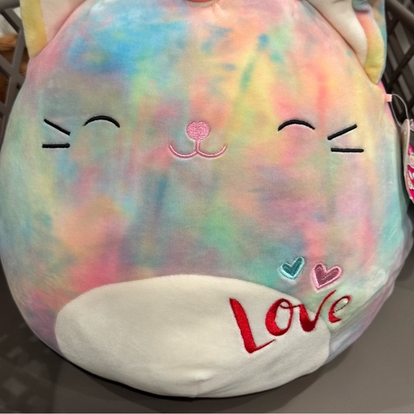 Squishmallows Cali 11” Cat Unicorn tie dyed Plushie - Picture 9 of 11